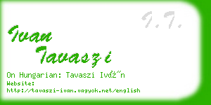 ivan tavaszi business card